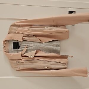 Paige Leather Jacket Nude Pink Sz S
